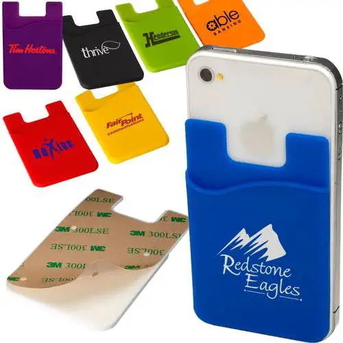Econo Silicone Mobile Device Pocket Card Holder